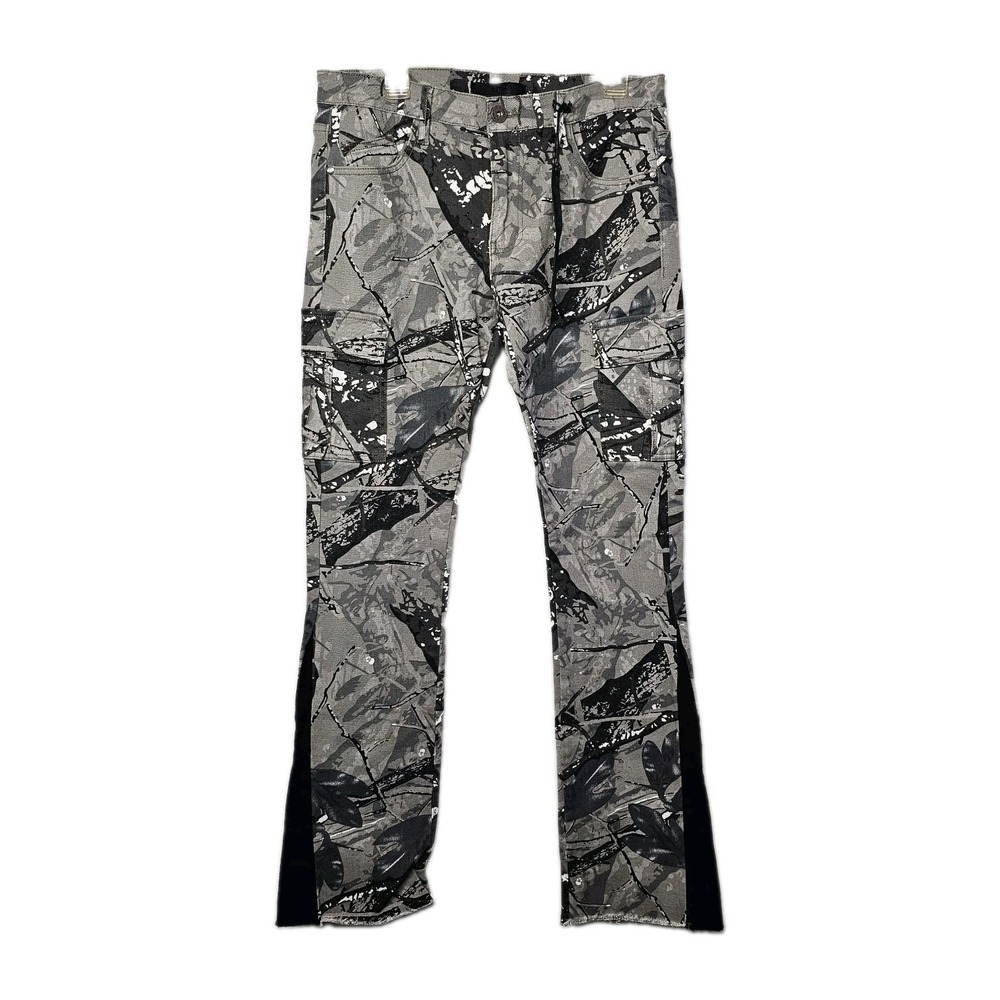 NWT KDNK Forest Camo Cargo Jeans Pants Mens 34x34 Stretchy Utility Military